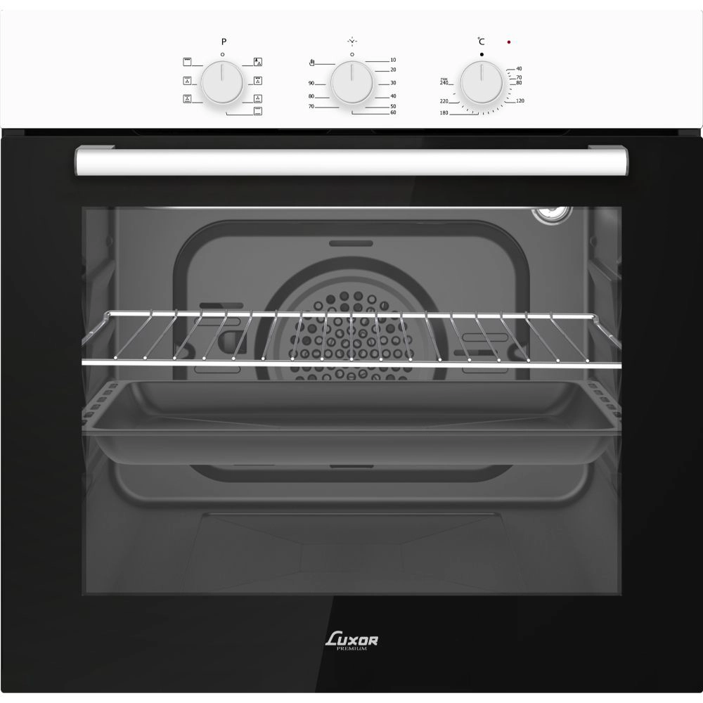 תנור אפיה בילד אין 56 ליטר לבן LUXOR LX-606-WHT-ENA - לב החשמל